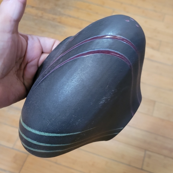 1990s Studio Art Pottery Postmodern Abstract Raku Ceramic Vase Michael Cho - Picture 7 of 10